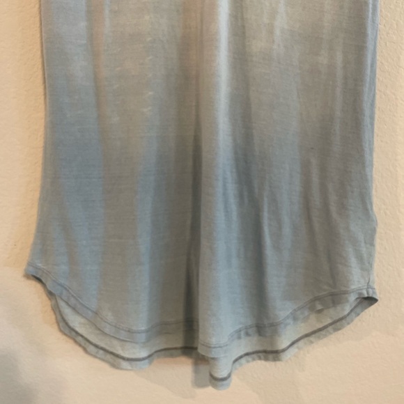 Cloth & Stone Anthropologie Women Shift Midi Medium Dress Blue Cotton Longline - Picture 6 of 12